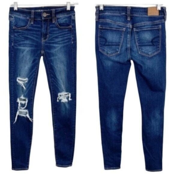 American Eagle Outfitters Ne(x)t Level stretch jeans jegging size 2 distressed - Picture 1 of 15